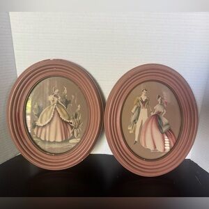 Vintage 1940's Turner Art Print Victorian Southern Belle and Gentleman Set